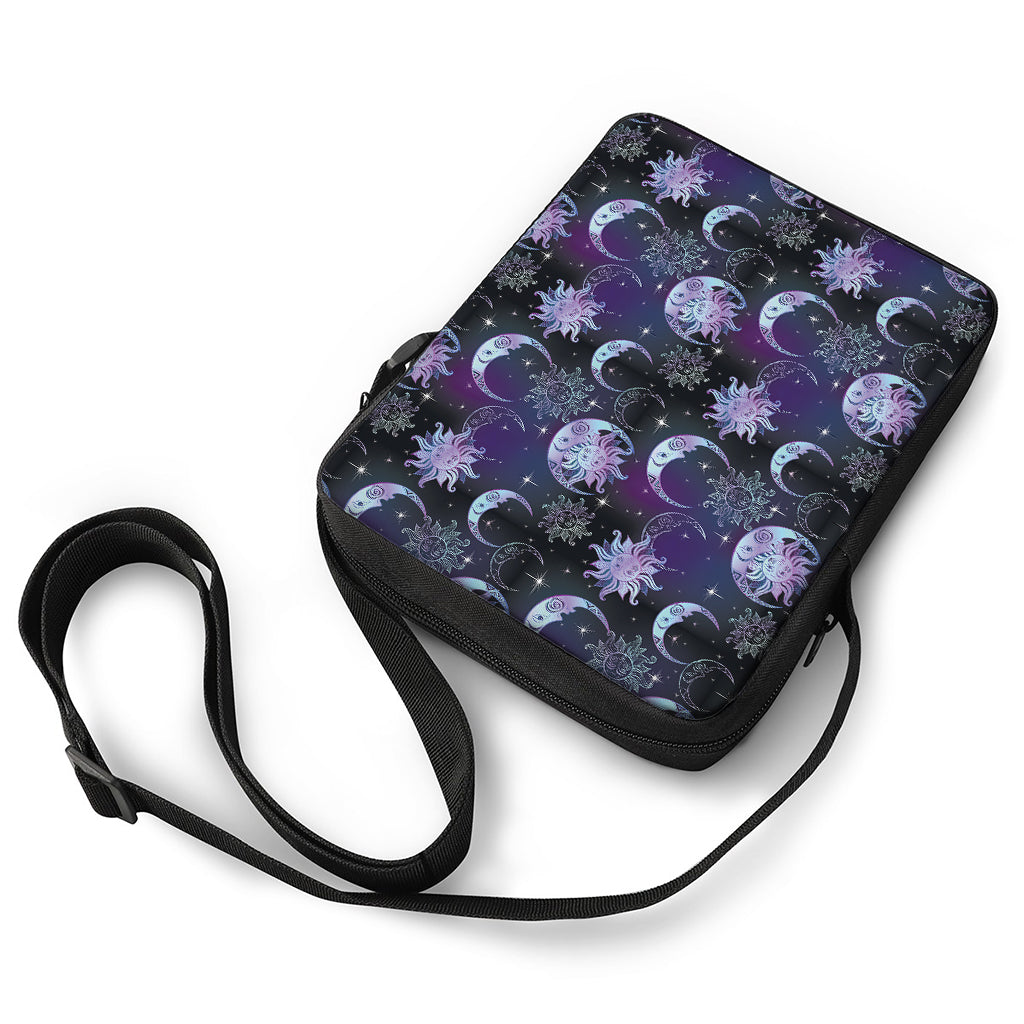 Galaxy Celestial Sun And Moon Print Rectangular Crossbody Bag