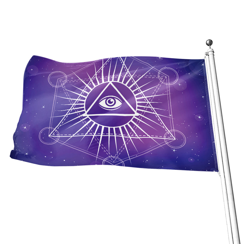 Galaxy Eye of Providence Print Flag