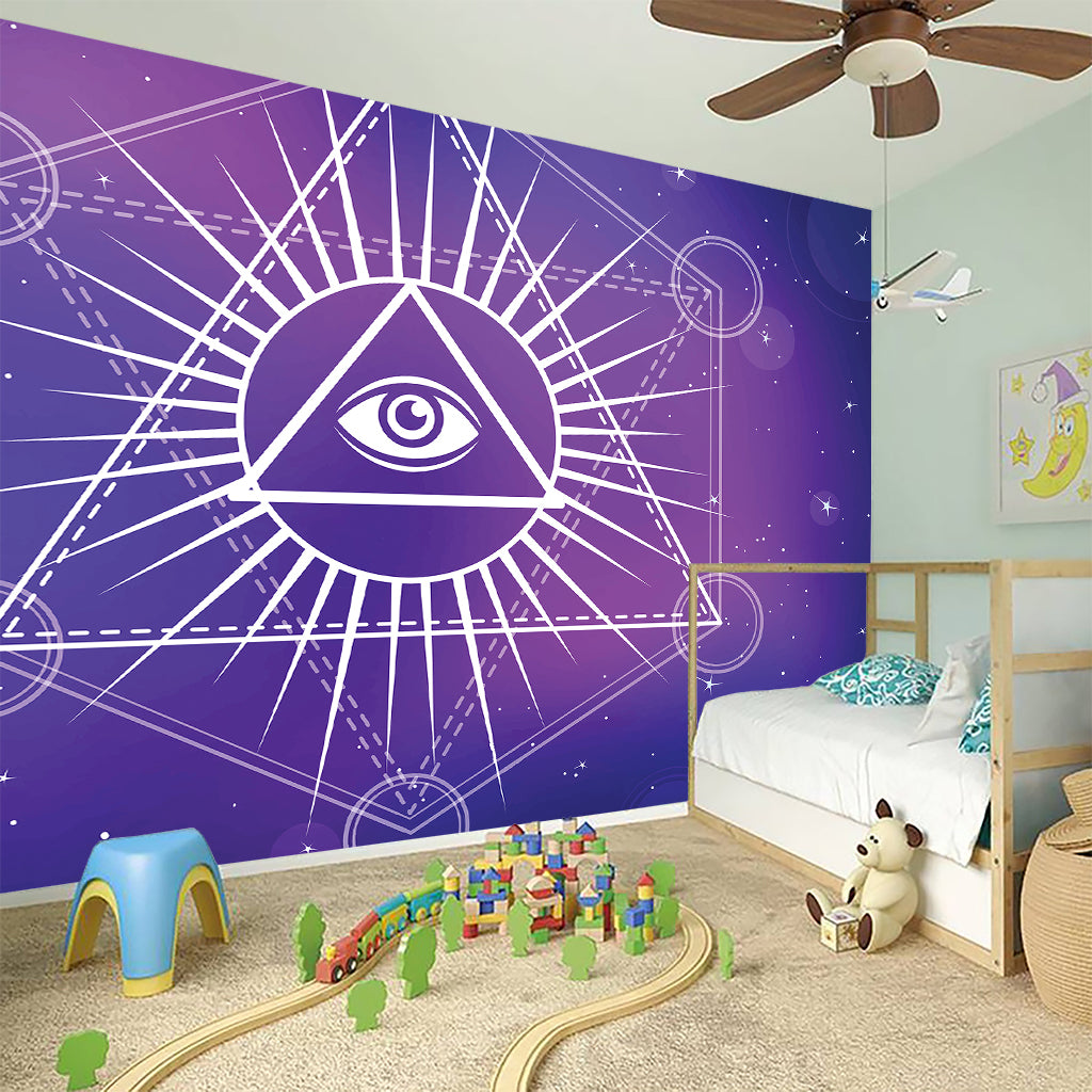 Galaxy Eye of Providence Print Wall Sticker