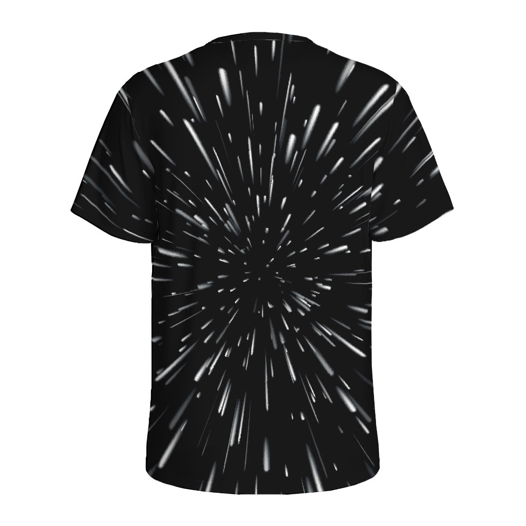 Galaxy Hyperspace Print Men's Sports T-Shirt
