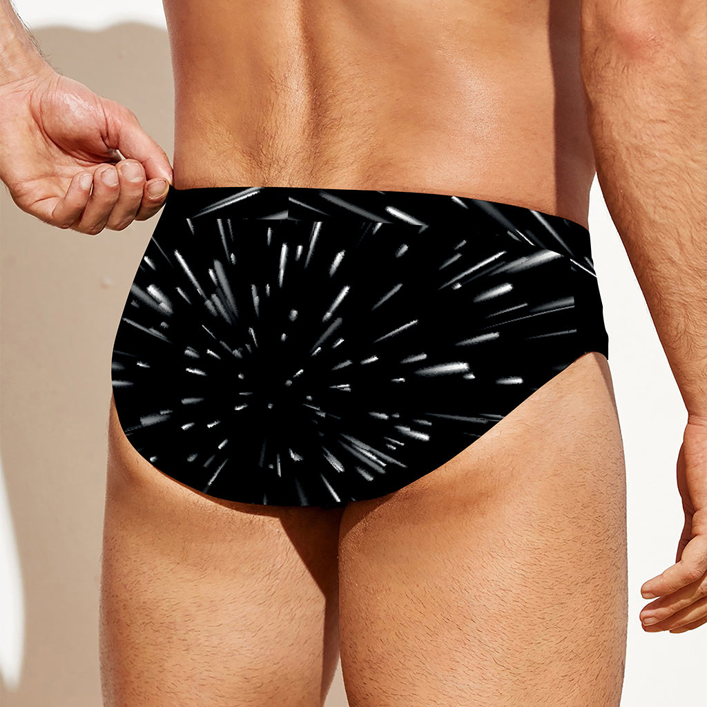 Galaxy Hyperspace Print Men's Swim Briefs