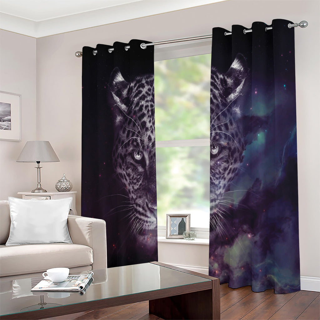 Galaxy Jaguar Print Extra Wide Grommet Curtains