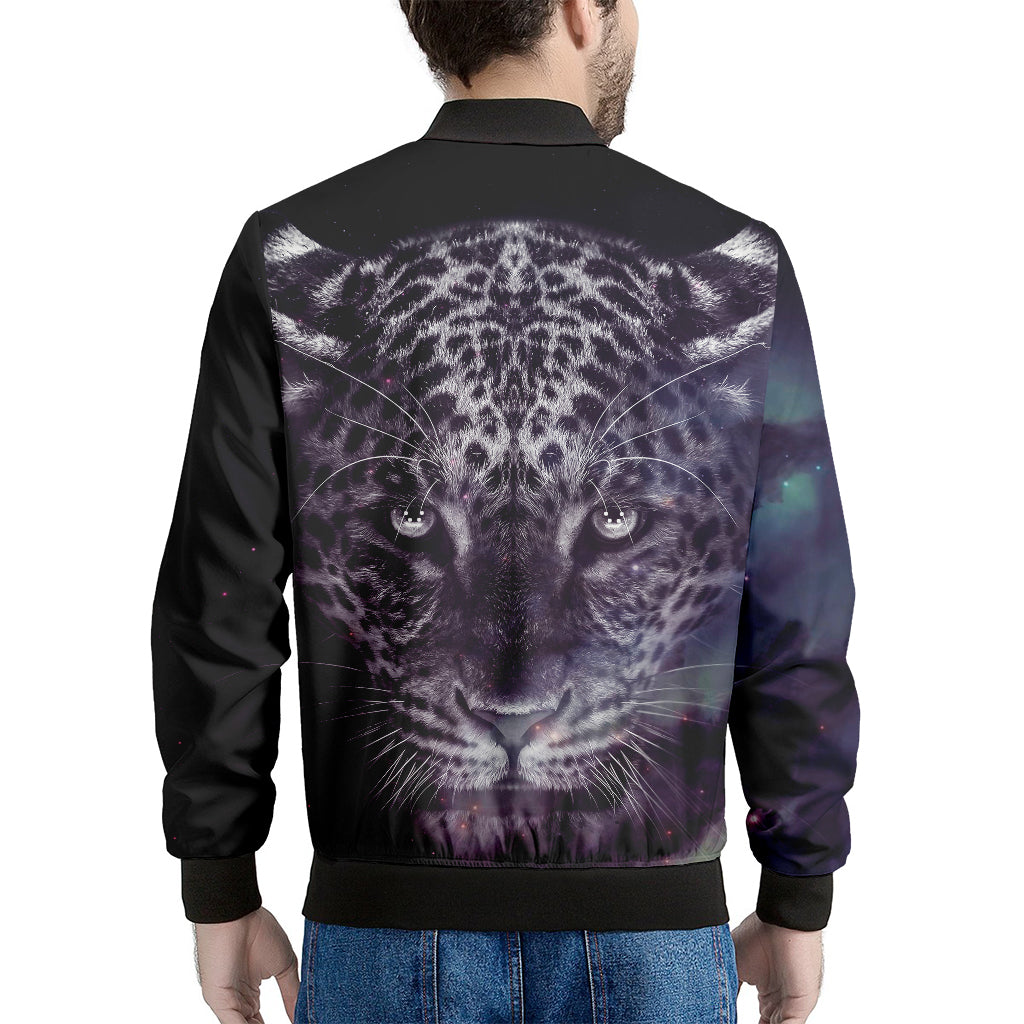 Galaxy Jaguar Print Men's Bomber Jacket