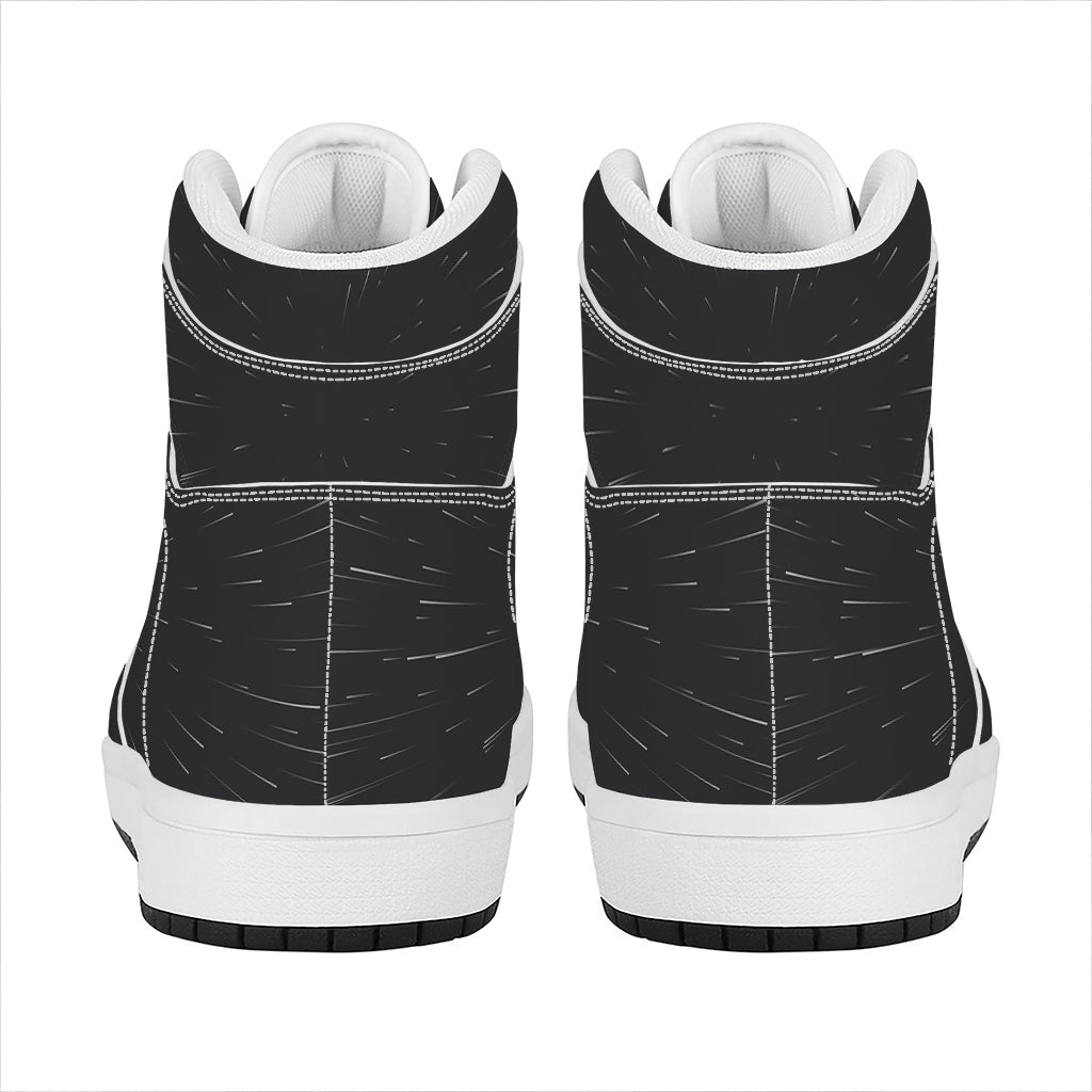 Galaxy Lightspeed Print High Top Leather Sneakers