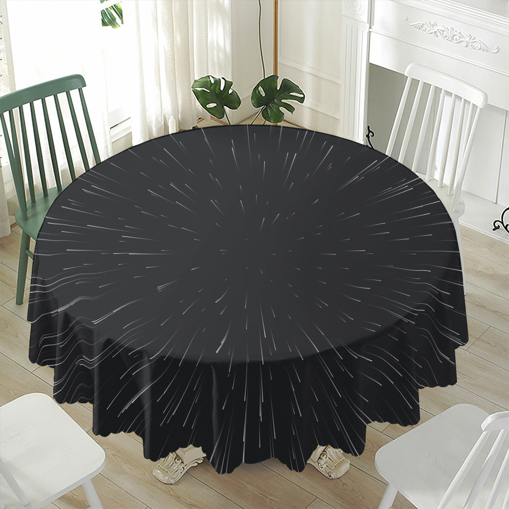 Galaxy Lightspeed Print Waterproof Round Tablecloth