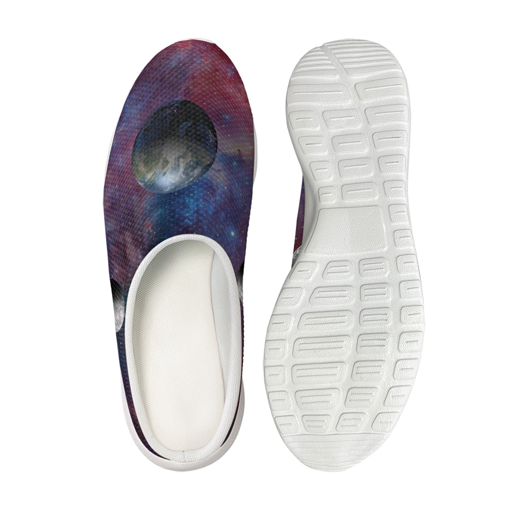 Galaxy Lunar Phase Print Mesh Casual Shoes