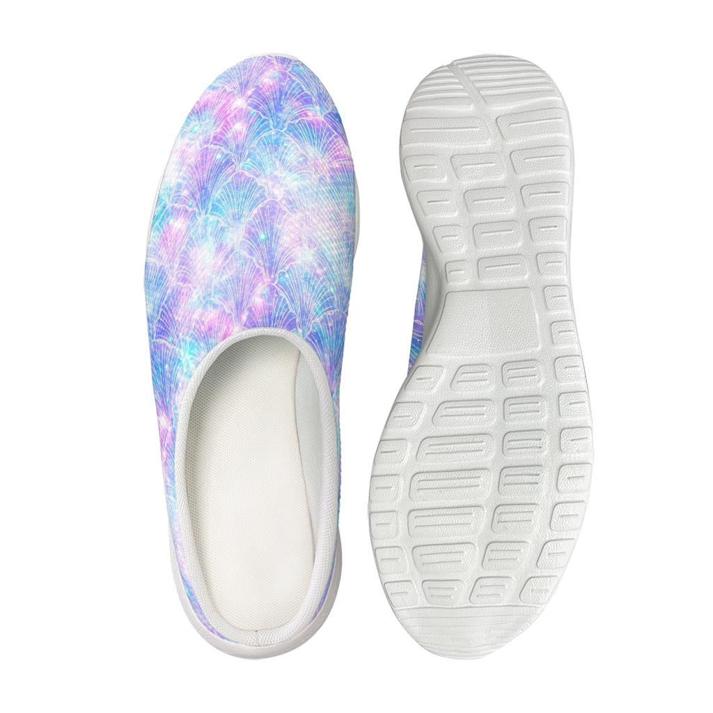 Galaxy Mermaid Scales Pattern Print Mesh Casual Shoes