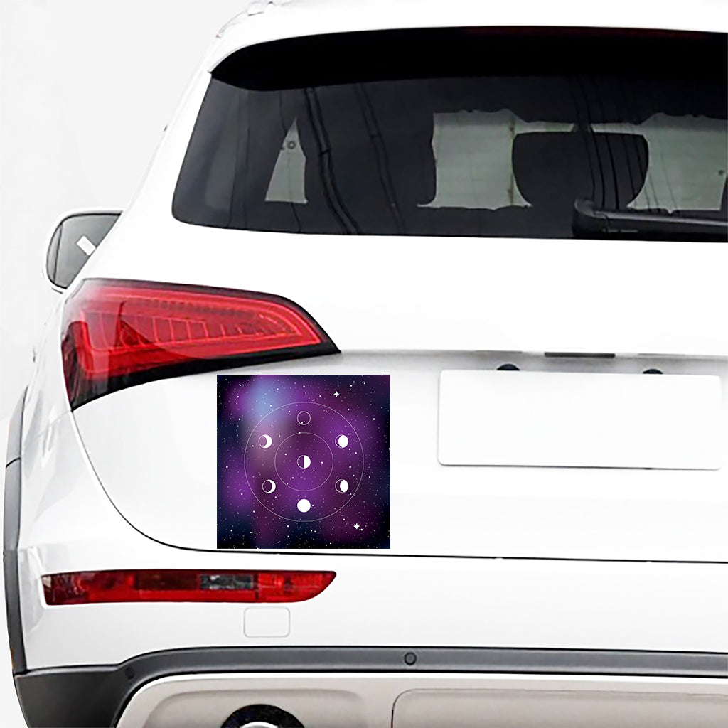 Galaxy Moon Phase Print Car Sticker