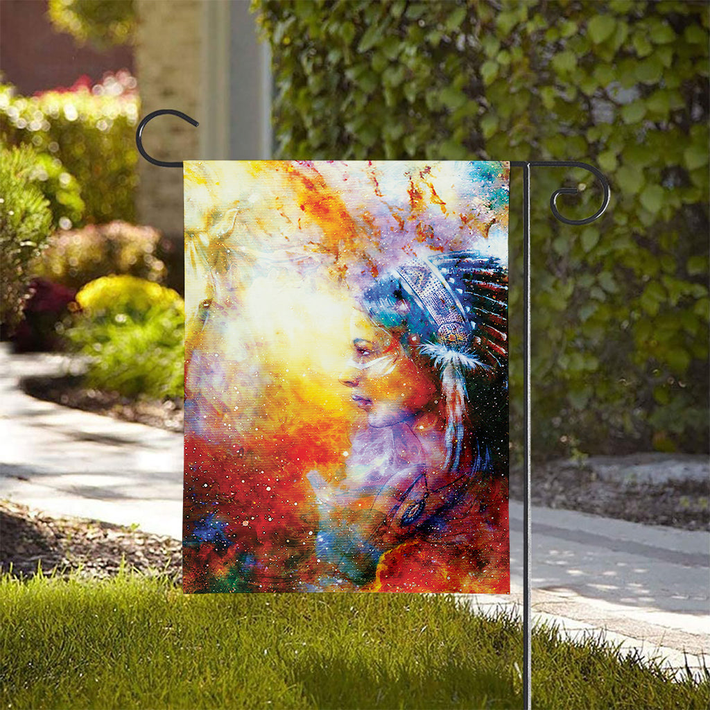 Galaxy Native Indian Woman Print House Flag