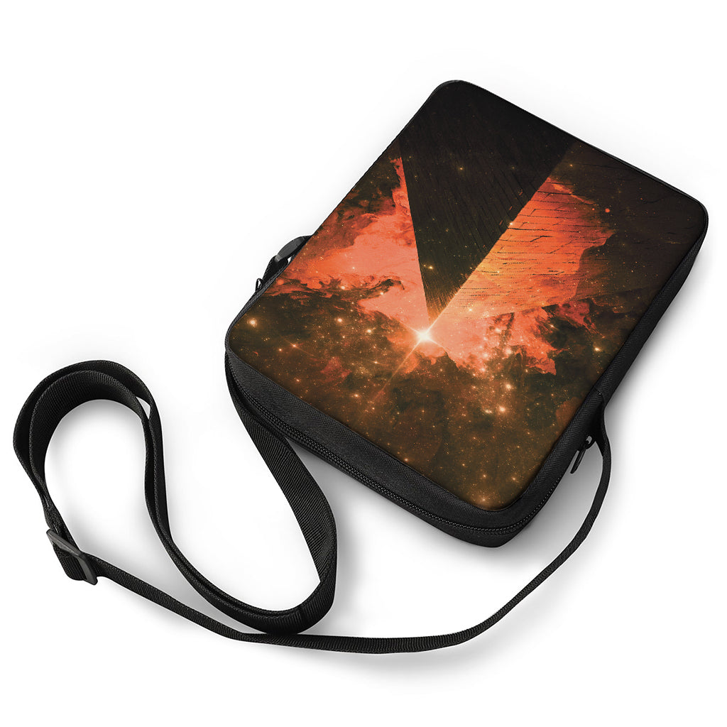 Galaxy Pyramid Print Rectangular Crossbody Bag