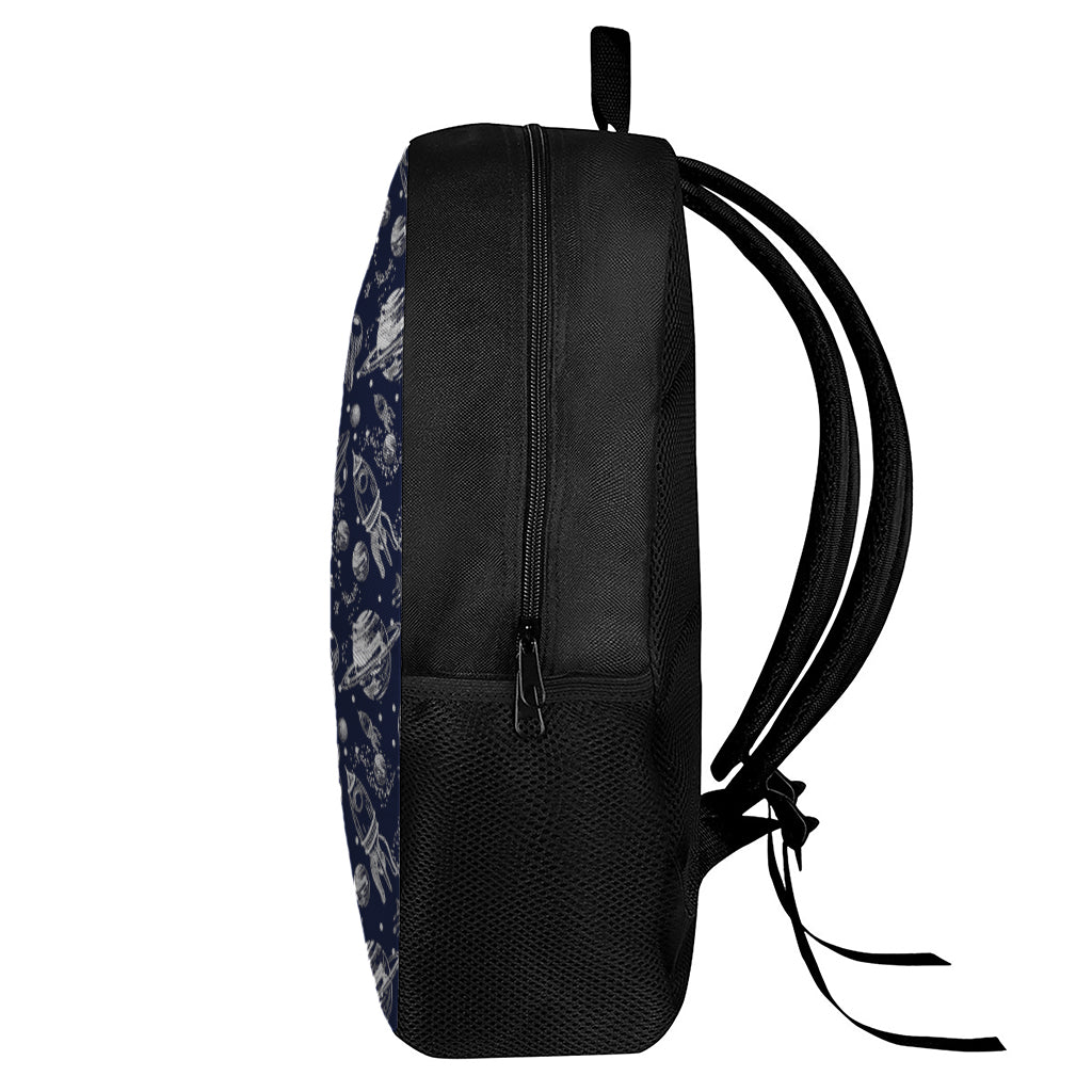 Galaxy UFO Pattern Print 17 Inch Backpack