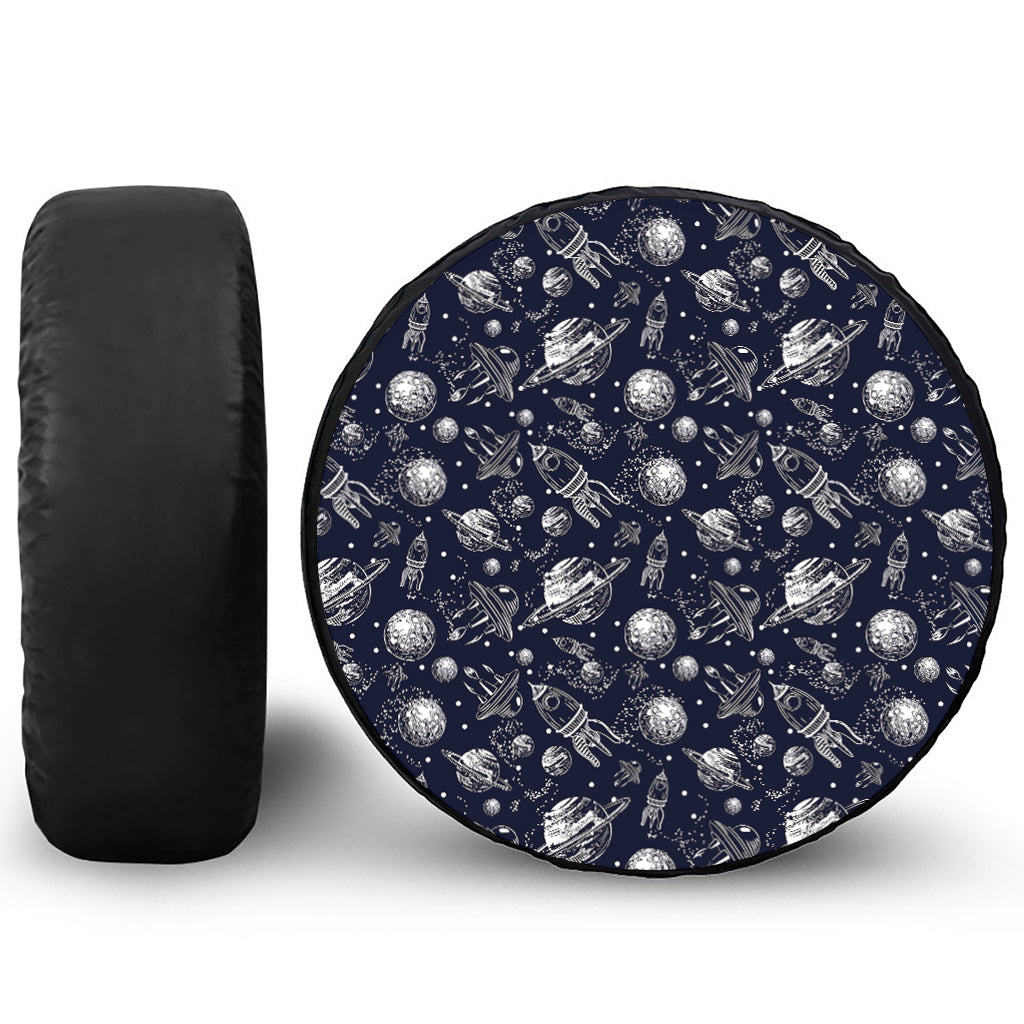 Galaxy UFO Pattern Print Tire Cover
