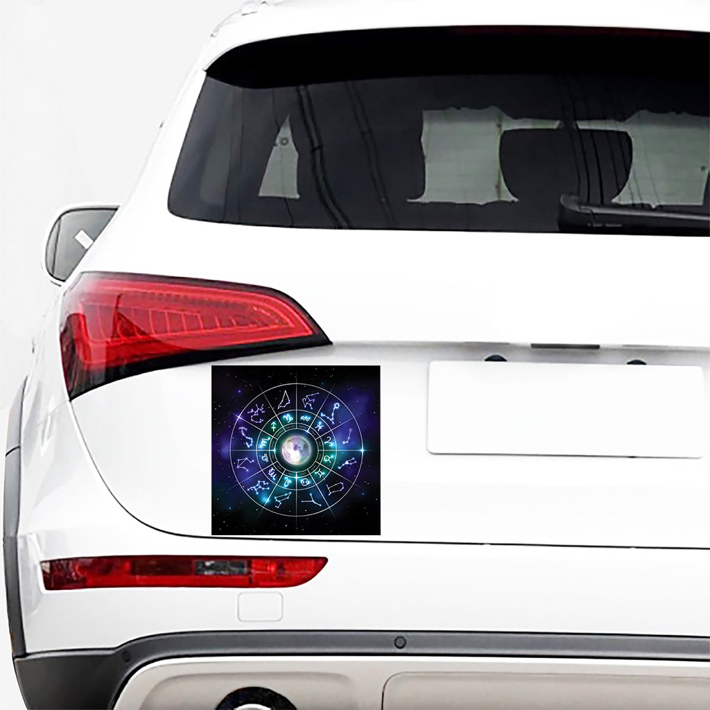 Galaxy Zodiac Wheel Print Car Sticker