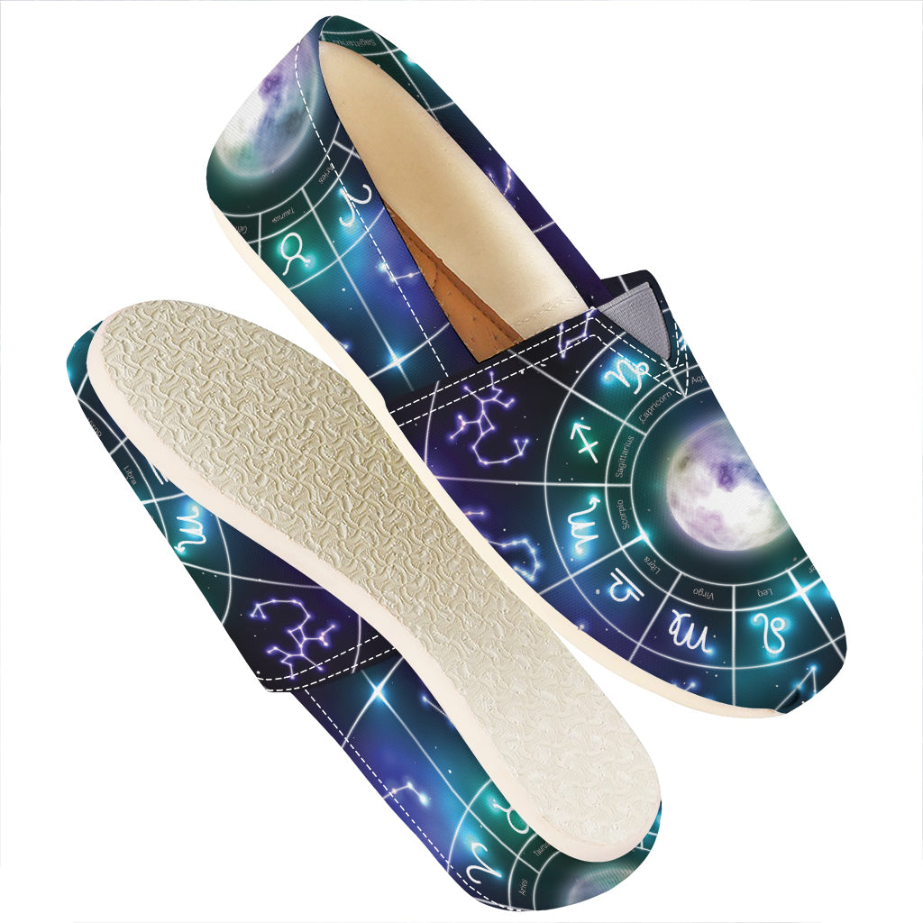 Galaxy Zodiac Wheel Print Casual Shoes