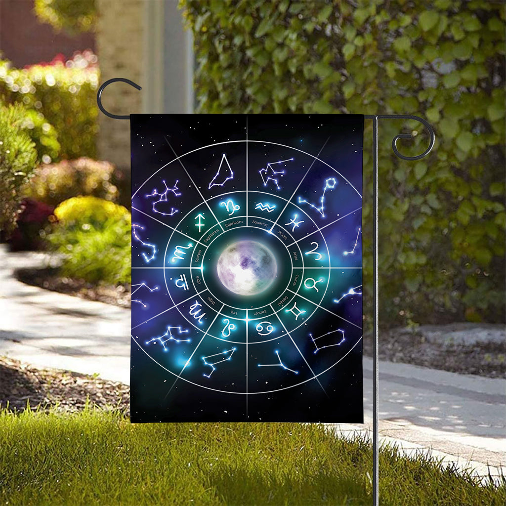 Galaxy Zodiac Wheel Print House Flag