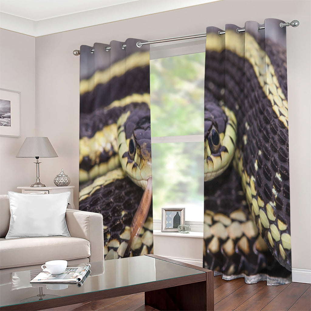 Garter Snake Print Extra Wide Grommet Curtains