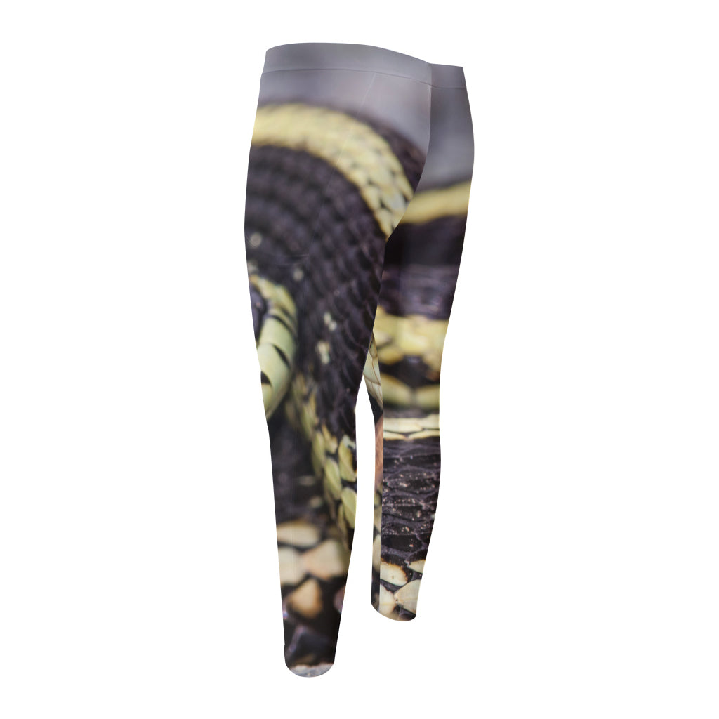 Garter Snake Print Men's Compression Pants