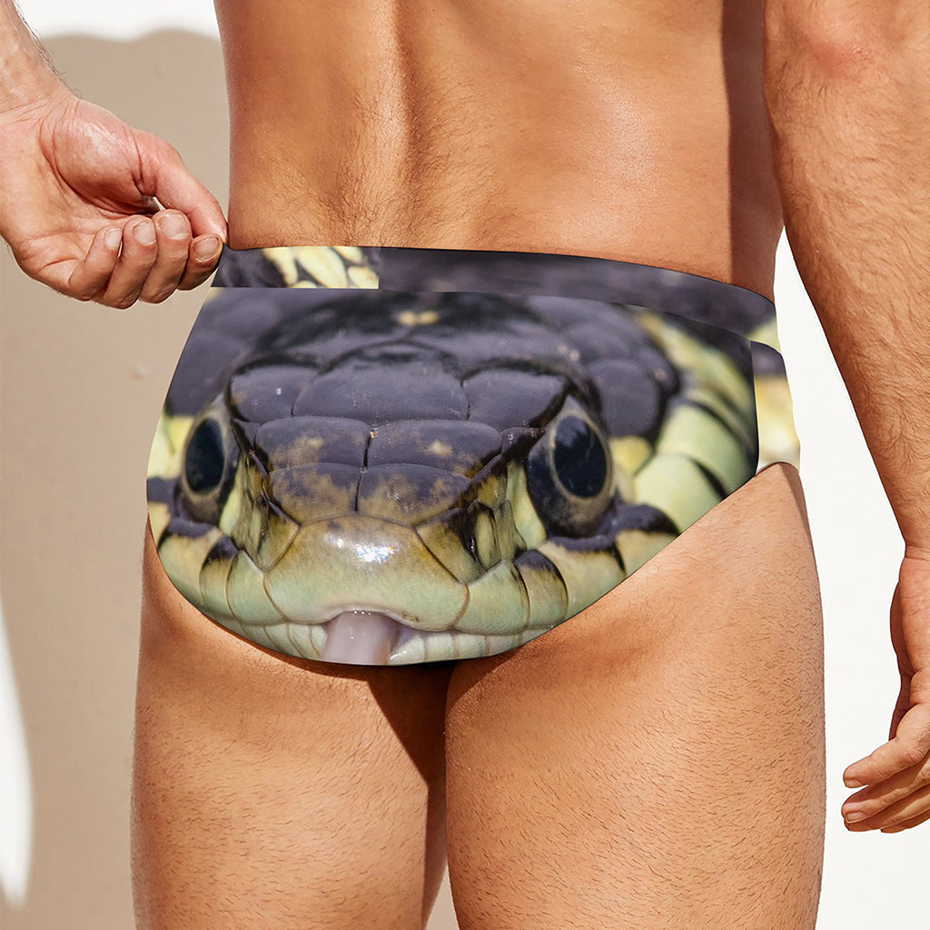Garter Snake Print Men's Swim Briefs