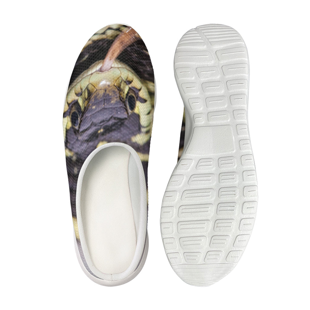 Garter Snake Print Mesh Casual Shoes