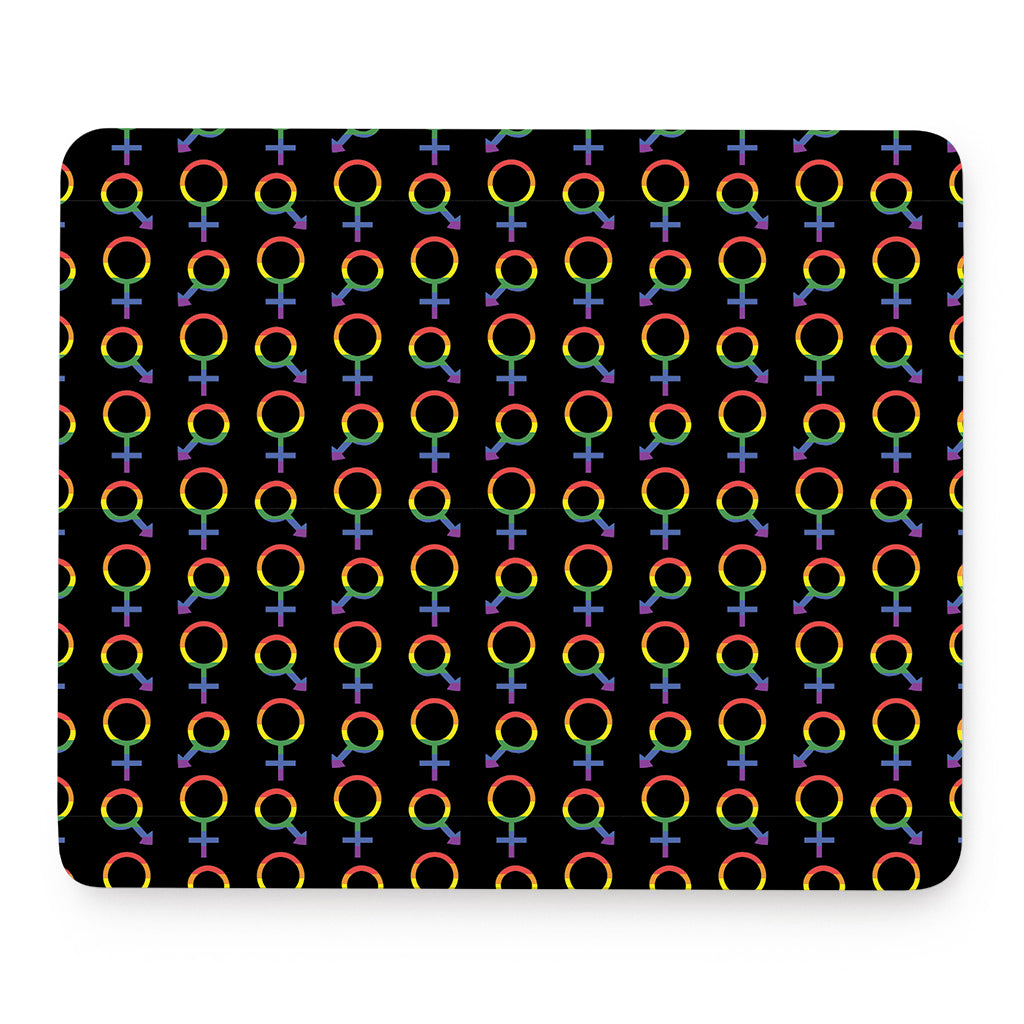 Gay Pride Gender Symbol Pattern Print Mouse Pad