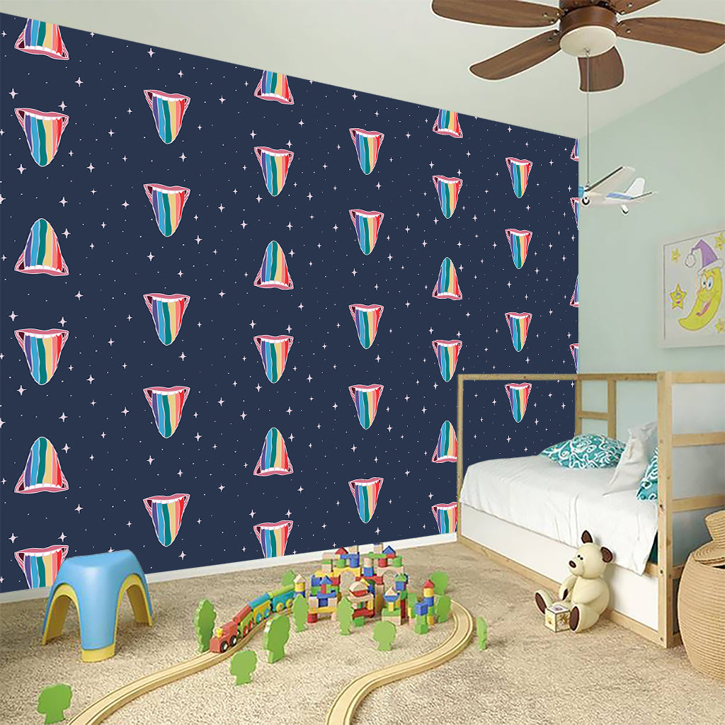 Gay Pride Tongue Pattern Print Wall Sticker