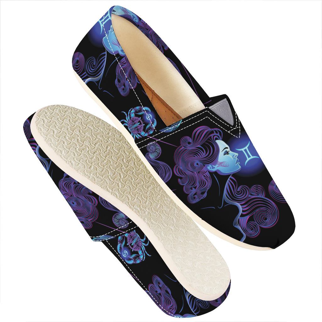 Gemini And Astrological Signs Print Casual Shoes