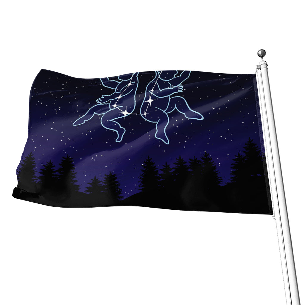Gemini Constellation Print Flag