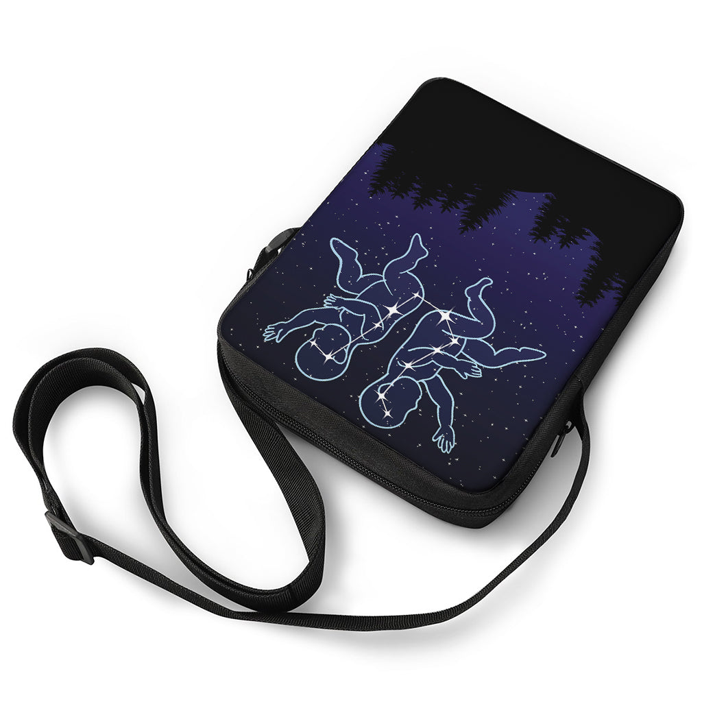Gemini Constellation Print Rectangular Crossbody Bag