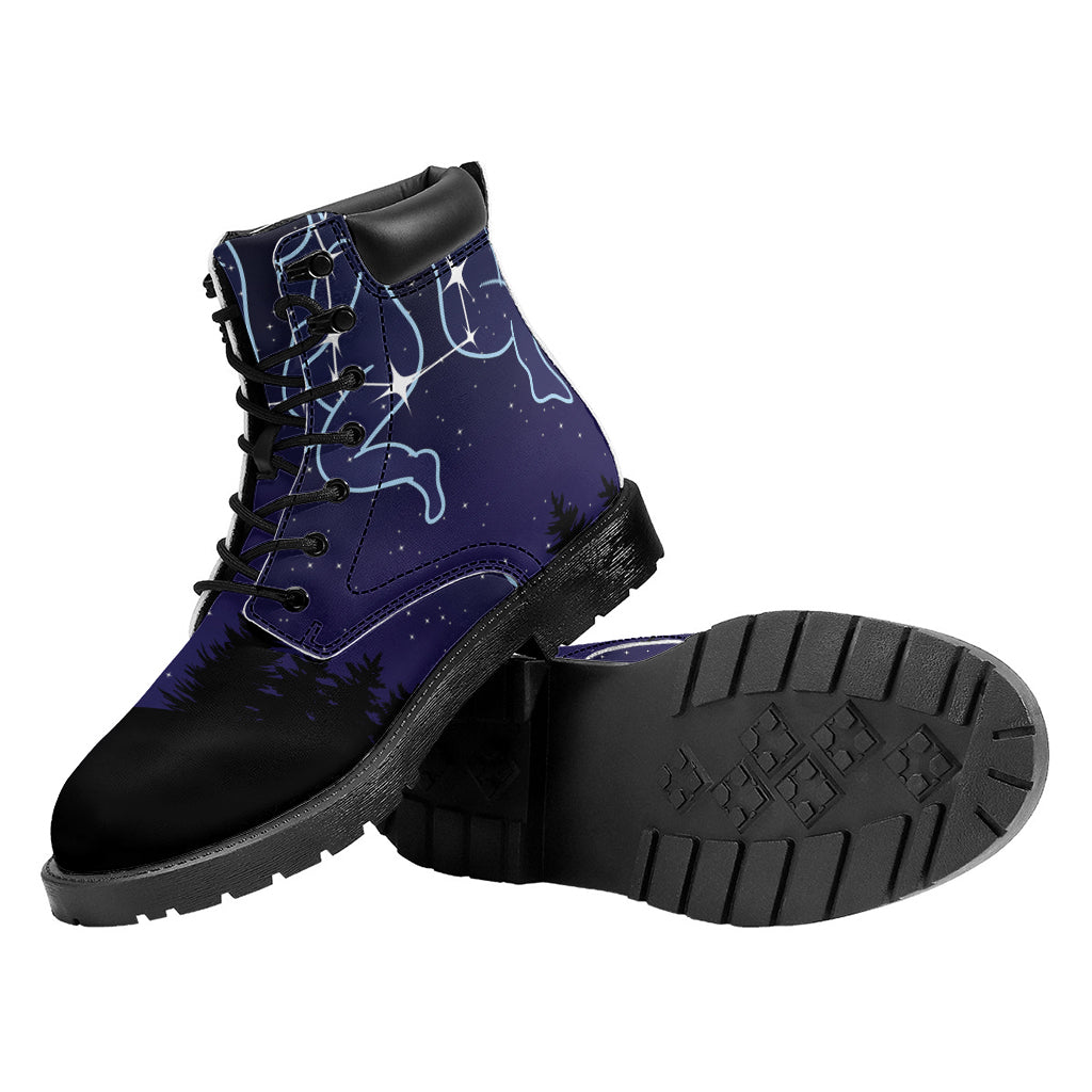 Gemini Constellation Print Work Boots