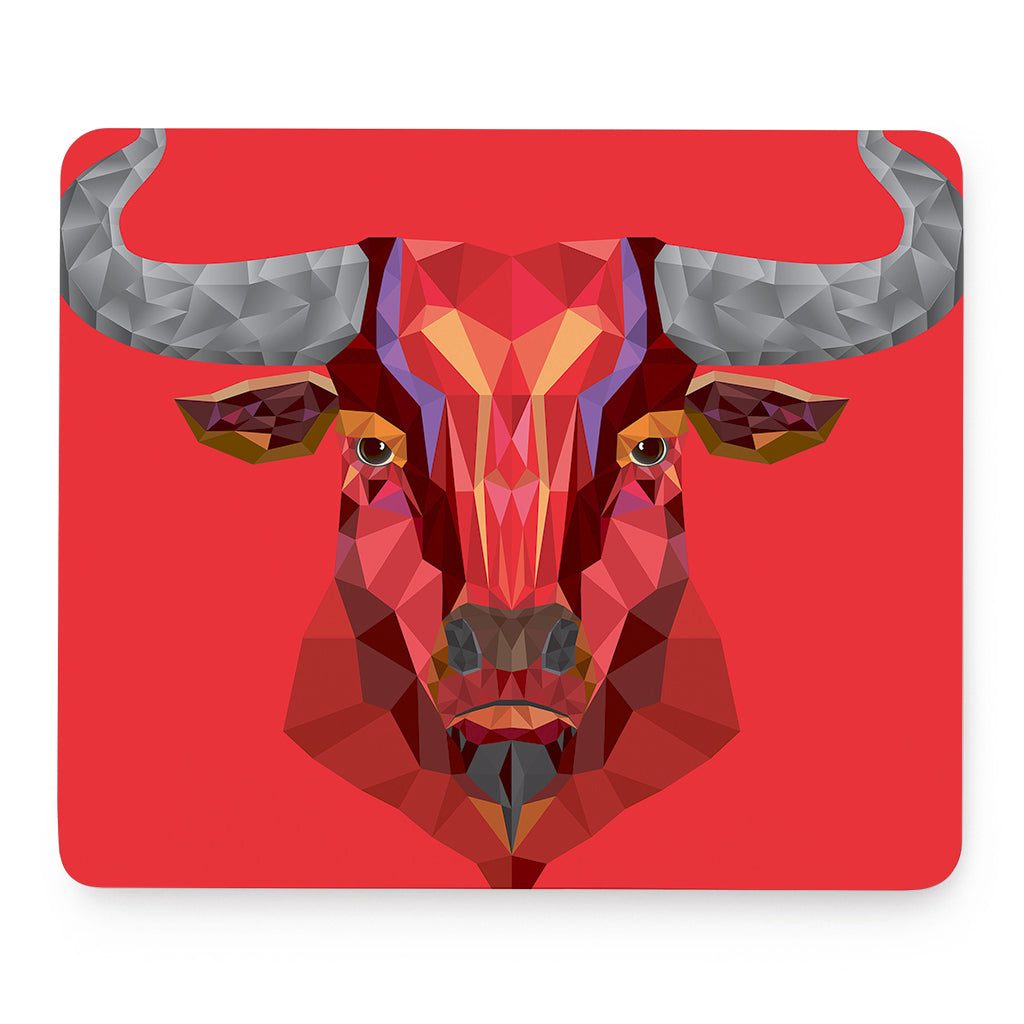 Geometric Bull Skull Print Mouse Pad