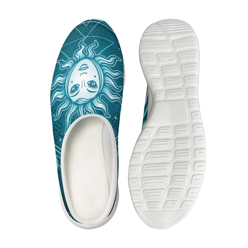 Geometric Celestial Sun And Moon Print Mesh Casual Shoes
