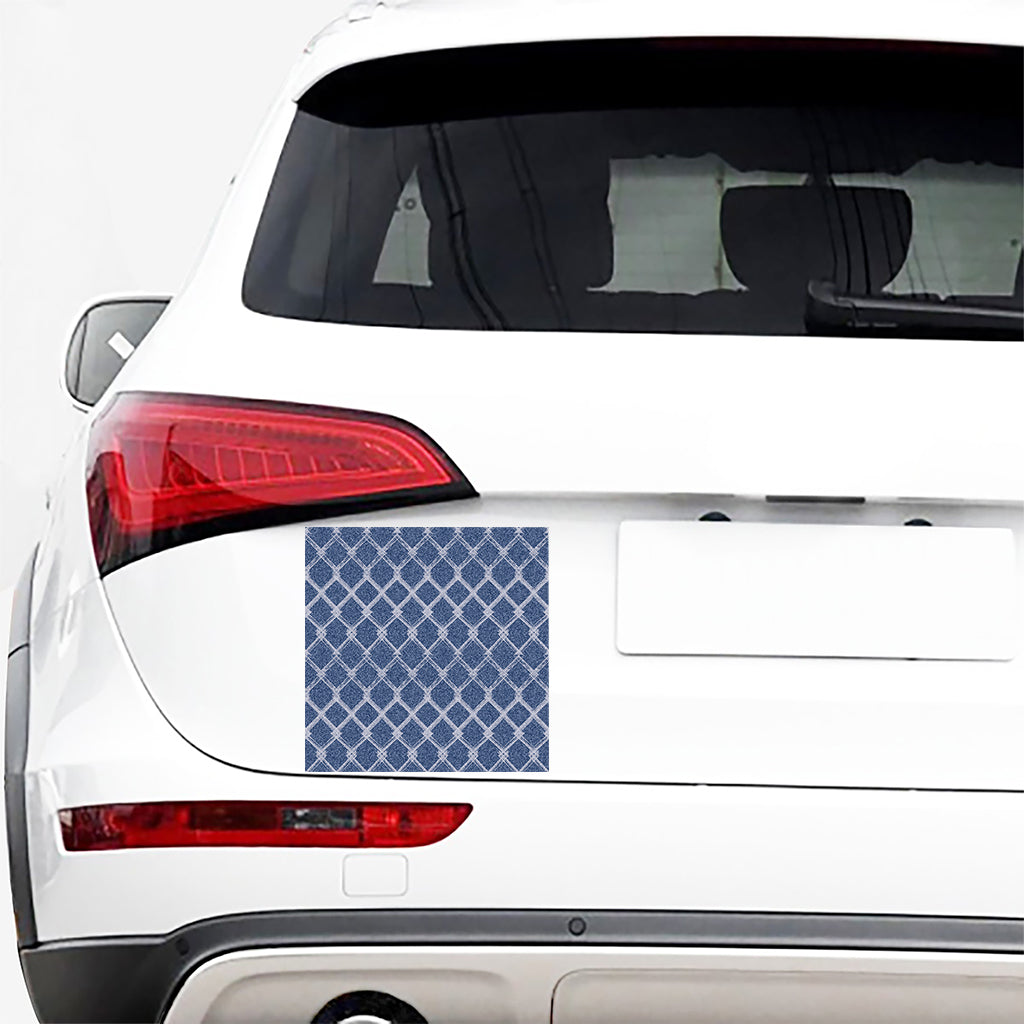Geometric Denim Jeans Pattern Print Car Sticker