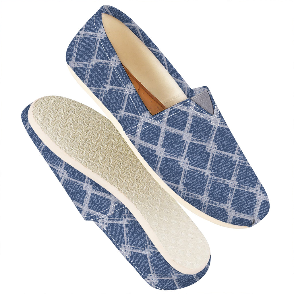 Geometric Denim Jeans Pattern Print Casual Shoes