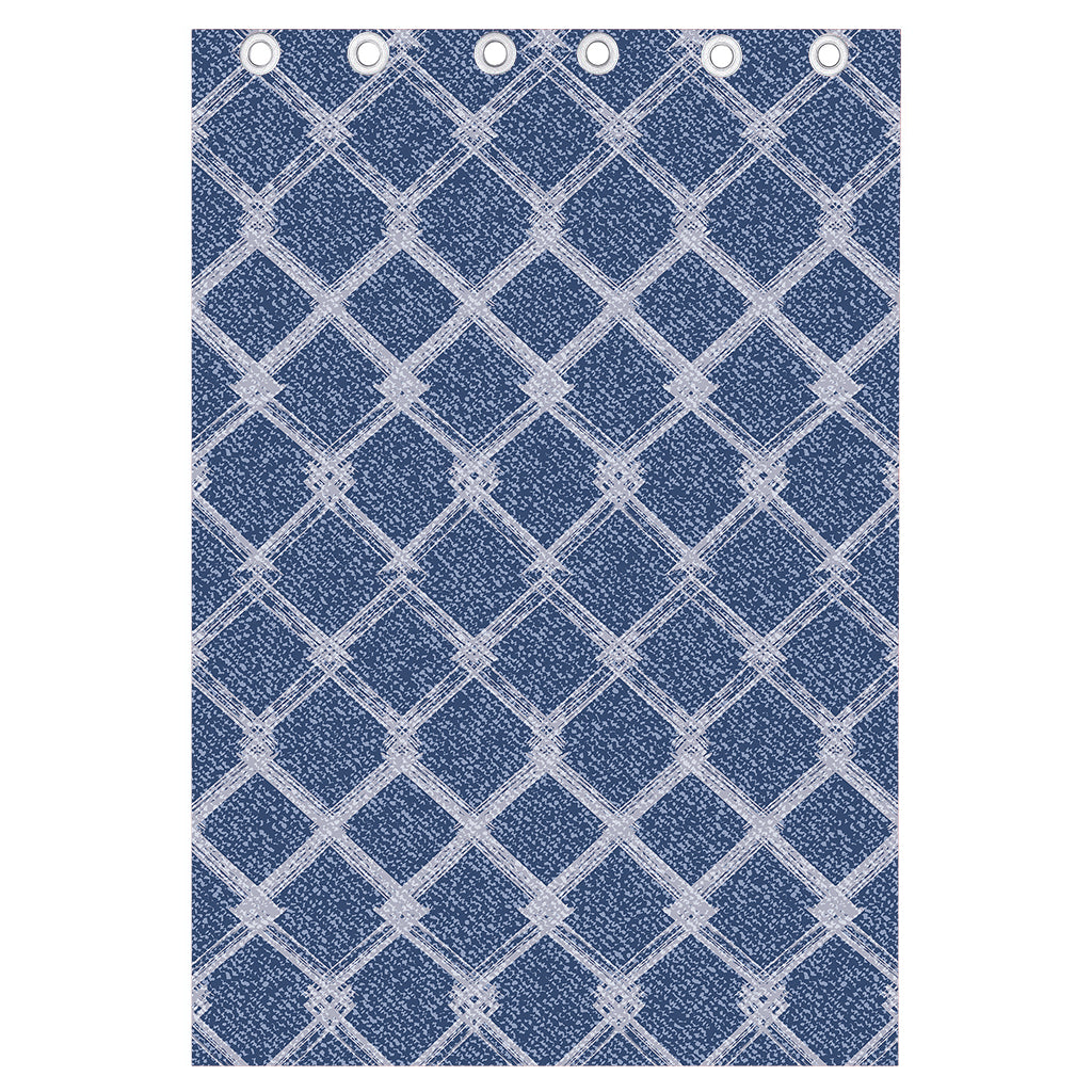 Geometric Denim Jeans Pattern Print Curtain