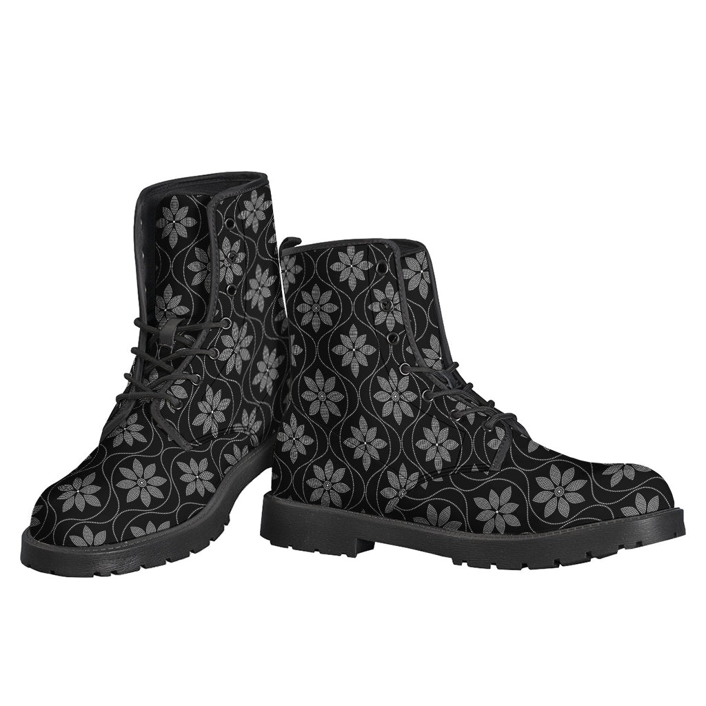 Geometric Dot Flower Pattern Print Backpack