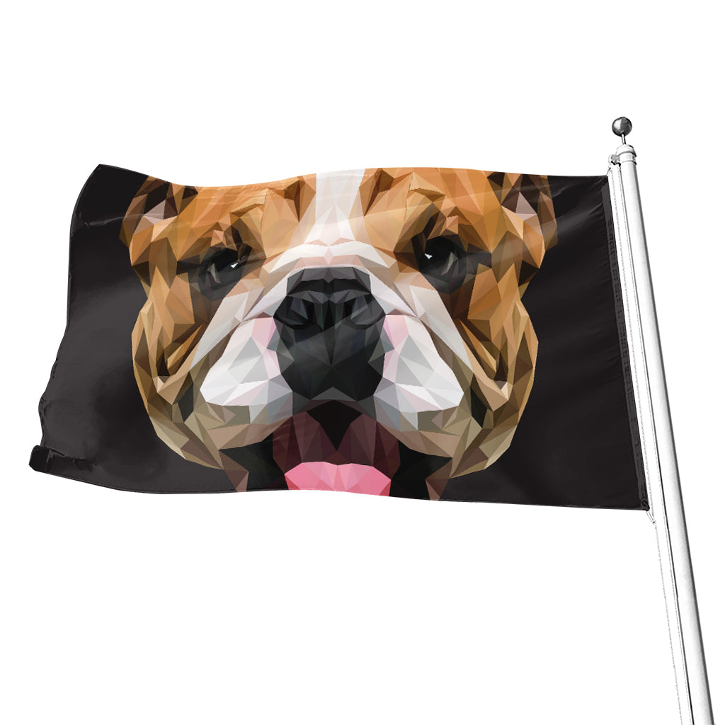 Geometric English Bulldog Print Flag