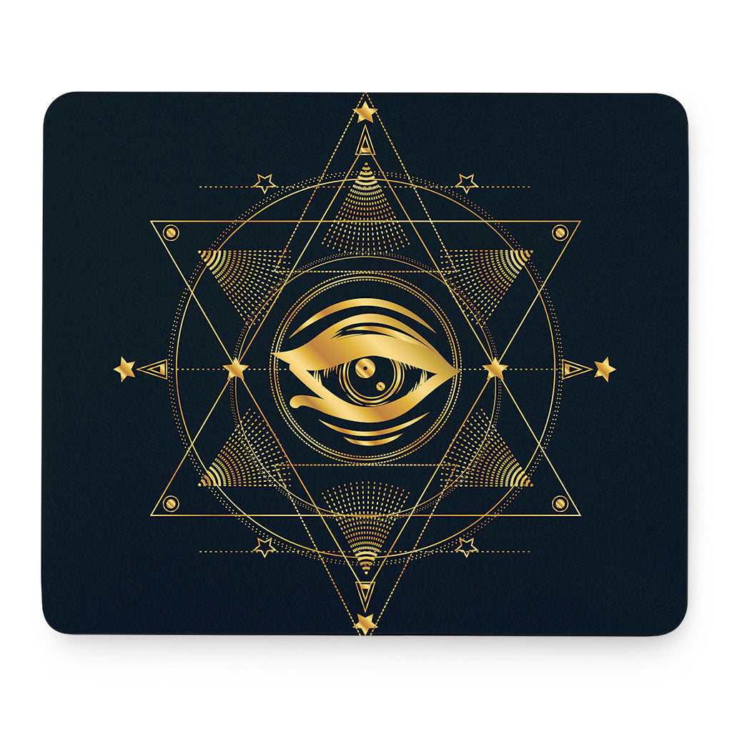 Geometric Eye of Providence Print Mouse Pad