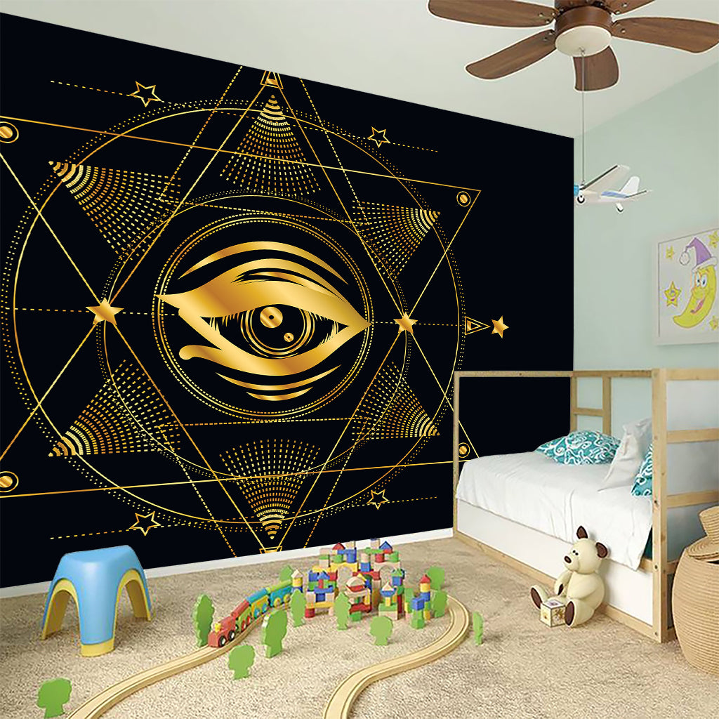 Geometric Eye of Providence Print Wall Sticker