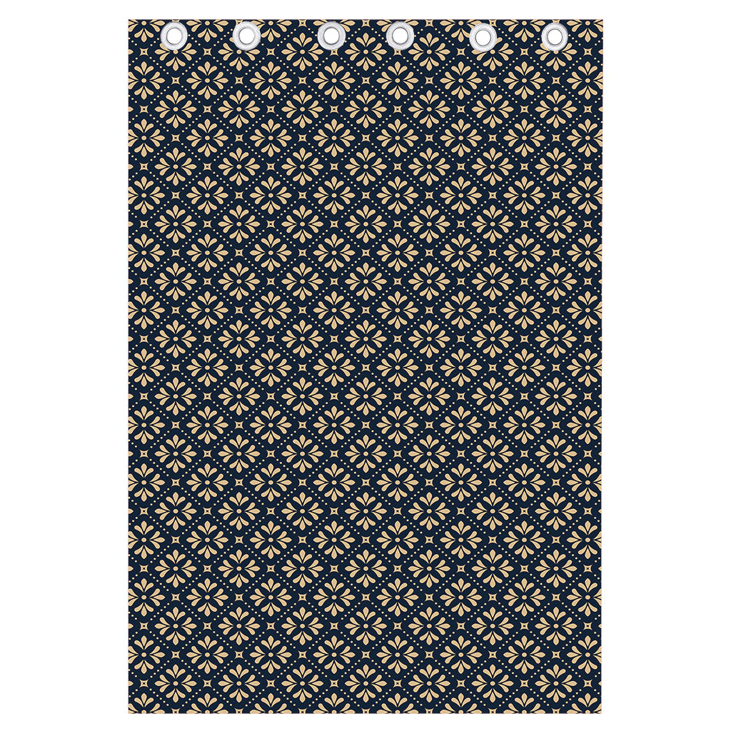 Geometric Floral Print Curtain