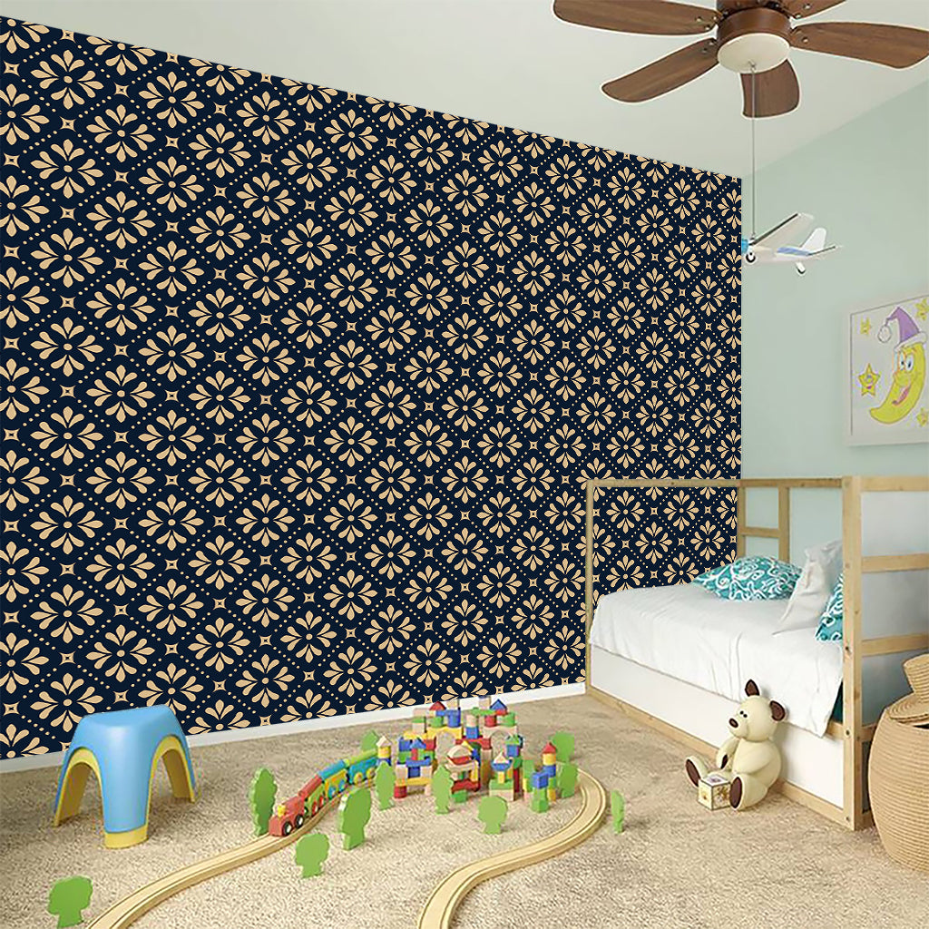 Geometric Floral Print Wall Sticker