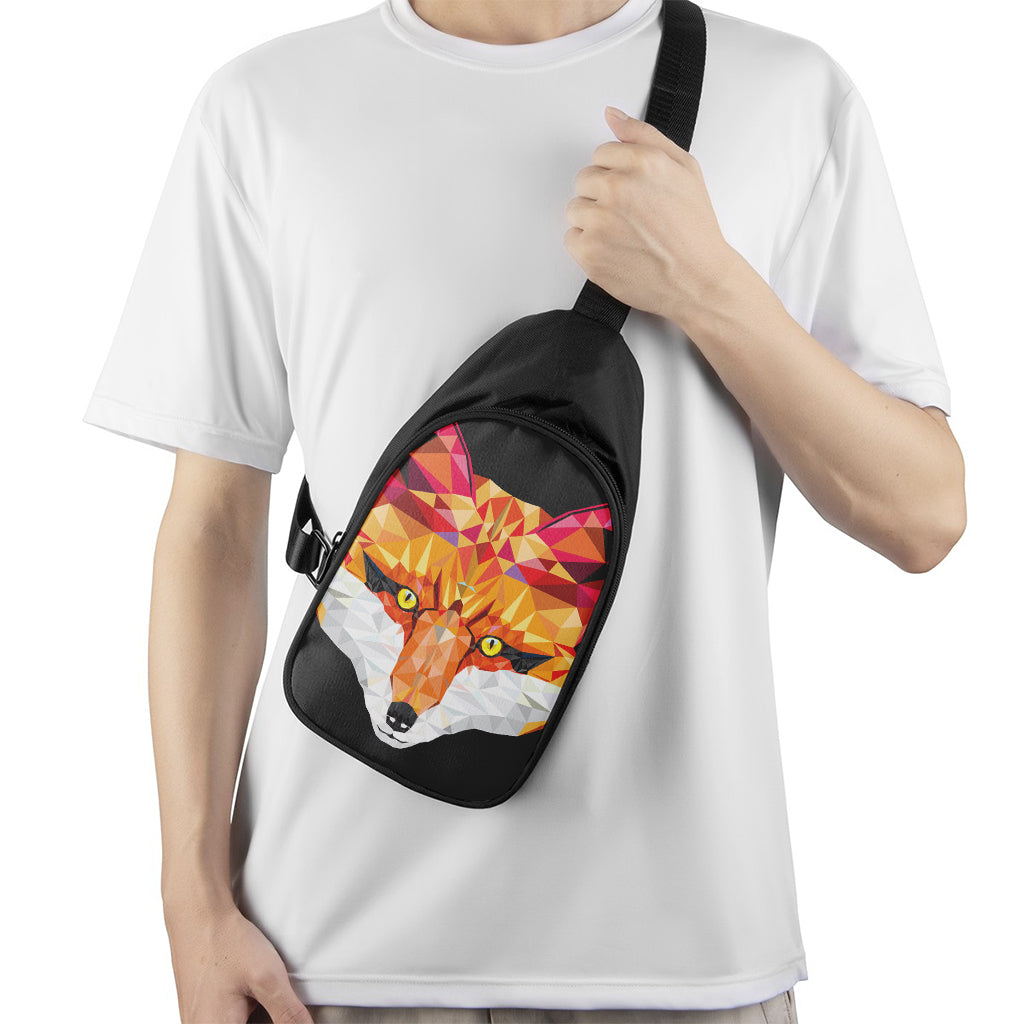 Geometric Fox Print Chest Bag