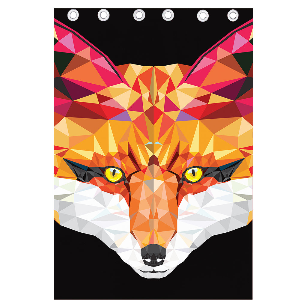 Geometric Fox Print Curtain