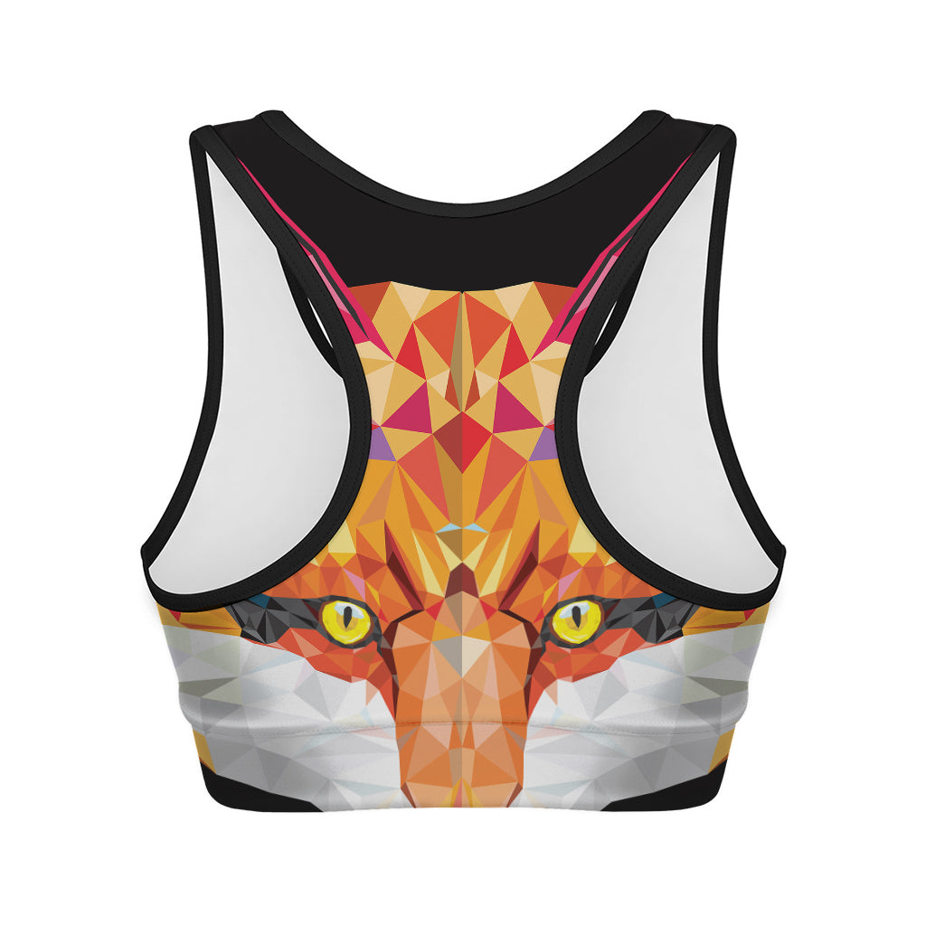 Geometric Fox Print Women's Sports Bra