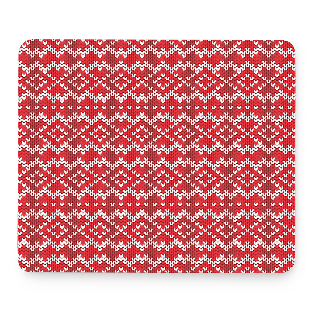 Geometric Knitted Pattern Print Mouse Pad