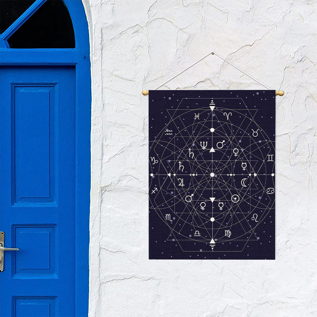 Geometric Moon Phase Print Garden Flag