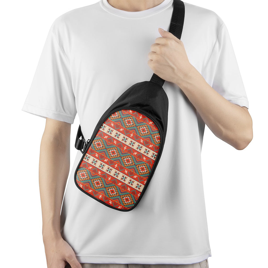 Geometric Native Navajo Print Chest Bag