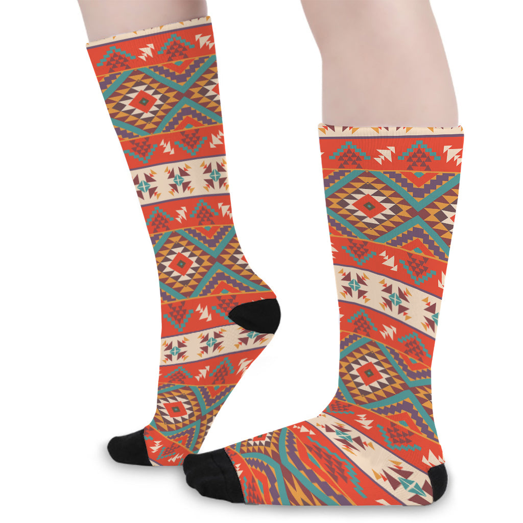 Geometric Native Navajo Print Long Socks