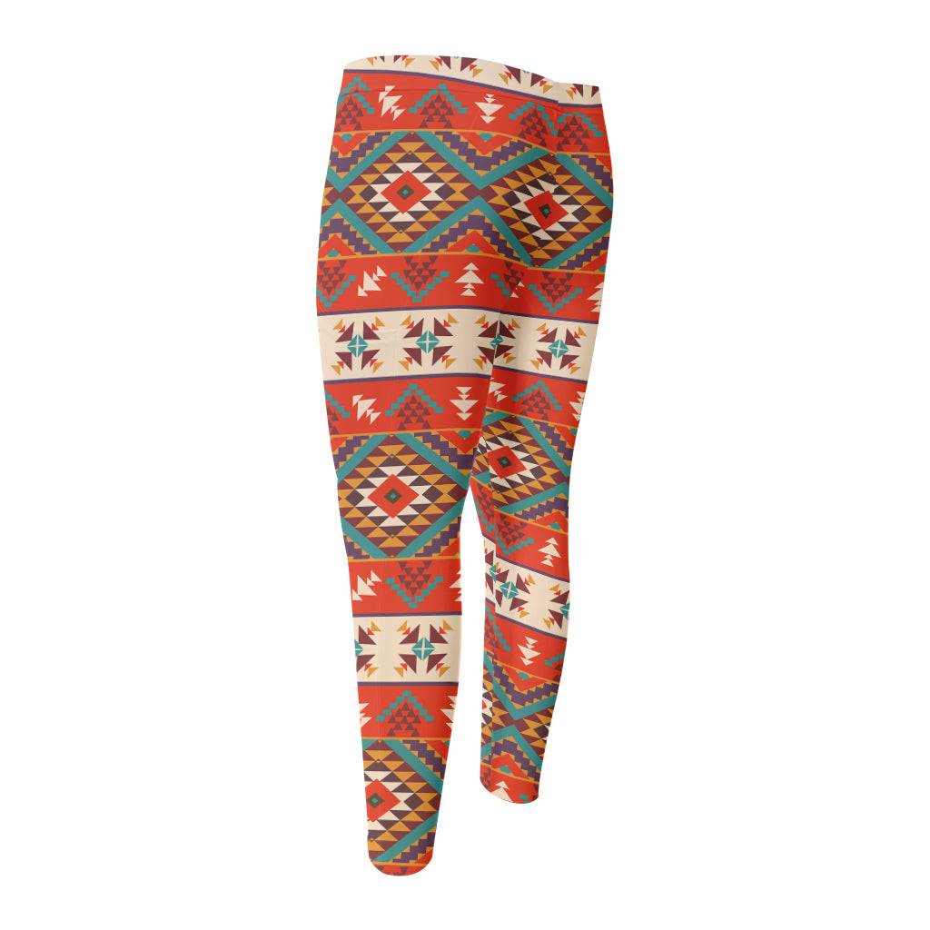 Geometric Native Navajo Print Men's Compression Pants