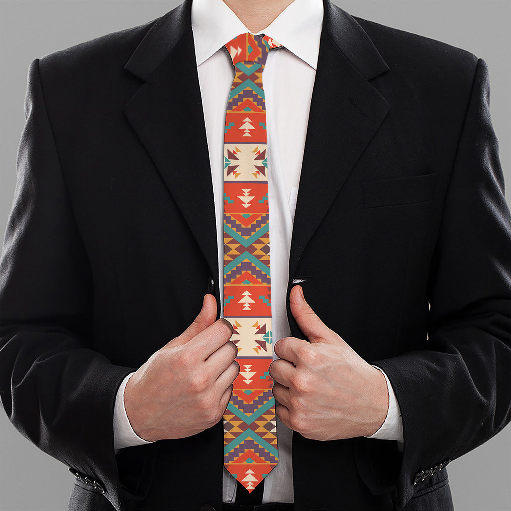 Geometric Native Navajo Print Necktie