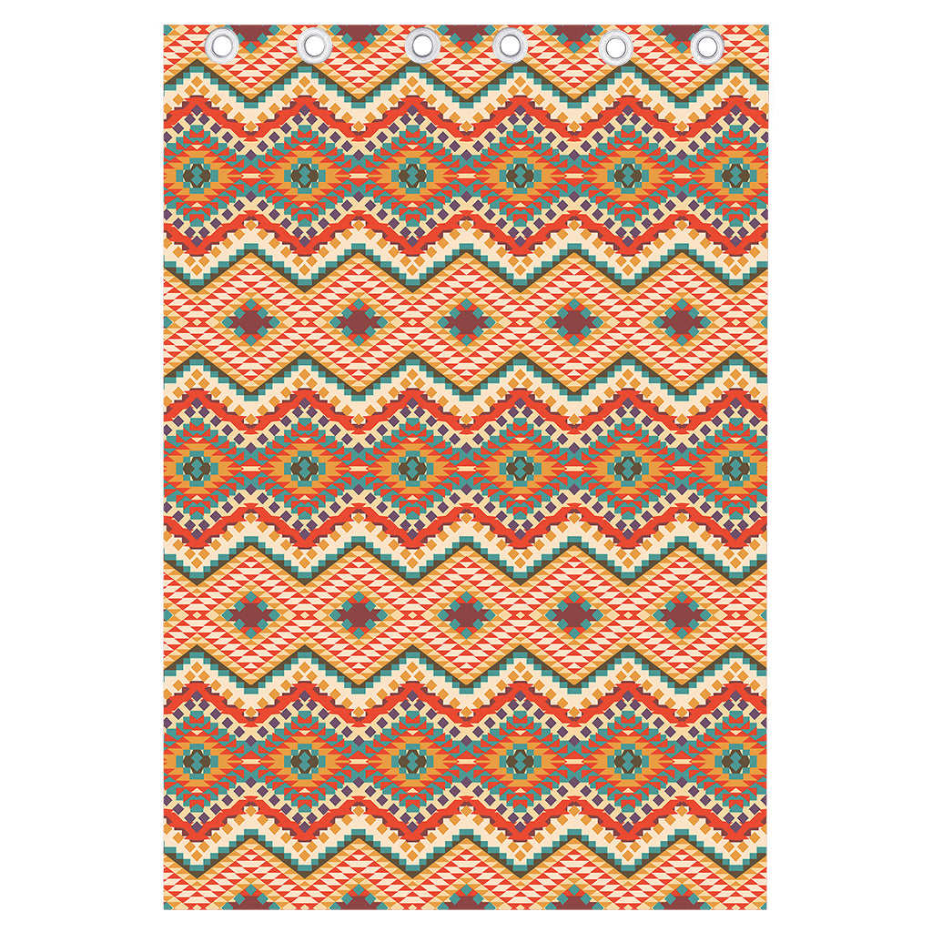 Geometric Navajo Pattern Print Curtain